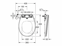 Asiento de lavabo cerámico Bau^GROHE