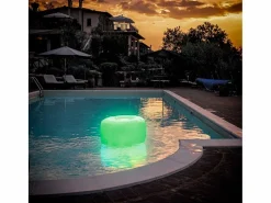 Innovagoods Accesorio Piscina|Deportes Náuticos|Asiento hincahble Pulight con LED y mando a distancia multicolor Ø50x30 cm