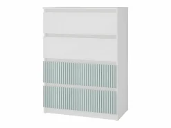 TOPESHOP ASTER T4 - Arcón moderno 4 cajones - 97x70x40 - Mueble de almacenaje para niños - y verde Blanco Clearance