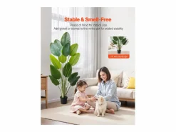 Planta Artificial|Ave del Paraíso Artificial SucceBuy, 1,8 m, Planta Artificial Tropical en Maceta, Falso Árbol Tropical, Planta Falsa Hojas Polietileno para Salón