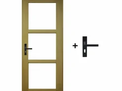 Ayous Bloque de puerta acristalamiento transparente H204 x L83 Panel lateral derecho + manija^GD Menuiseries Discount
