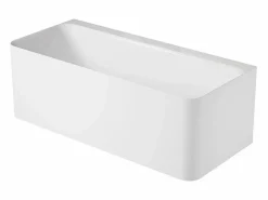 Bañera Semi Exenta|Bañera acrílica de pared URBAN blanca de 170 cm