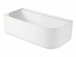 Bañera Rinconera|Bañera Semi Exenta|Bañera acrílica semi-exenta blanca de 170 cm - Esquina izquierda EQUINOXE