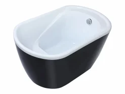 Shower & Design Bañera asiento PICCOLA 240L 120 x 75 x 65 cm - Negro Outlet