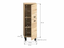 CHB Collection Bañera Boston 2 puertas decoración roble. Color natural claro Discount