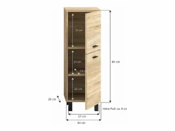 CHB Collection Bañera Boston 2 puertas decoración roble. Color natural claro Discount