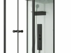 Shower & Design Cabina De Ducha|Bañera Ducha|Bañera con ducha balneario - Negro - L150 x P75 x Alt. 215 cm - 36 jets - DARIA