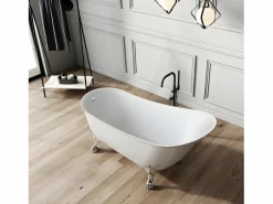 ROGIER & MOTHES Bañera con patas BALMAIN 161 cm patas LEÓN COBRE ENVEJECIDO Blanco Discount