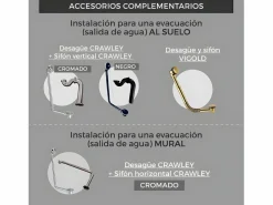 ROGIER & MOTHES Bañera Con Patas|Bañera con patas CHELSEA 170 cm patas ÁGUILA CROMADAS