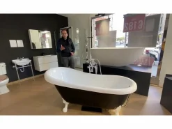 ROGIER & MOTHES Bañera con patas RICHMOND NEGRA 171 cm patas ÁGUILA COBRE ENVEJECIDO Negro / Cobrizo Best
