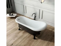 ROGIER & MOTHES Bañera con patas RICHMOND NEGRA 171 cm patas ÁGUILA BRONCE ENVEJECIDO Negro / Amarillo Hot