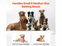 Bañera de Aseo, SucceBuy Bañera Plegable para Mascotas Pequeñas, Gris^ Discount