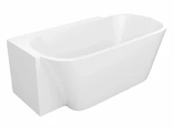 Shower & Design Bañera de esquina blanca - 225 L - acrílico - 160 x 78 x 58 cm - esquina izquierda - RIVASO Blanco Sale