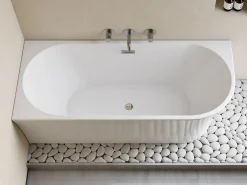 Shower & Design Bañera de esquina izquierda - 228 L - 170 x 75 x 59 cm - Blanca - Acrílico - PONTICOLA Blanco Hot