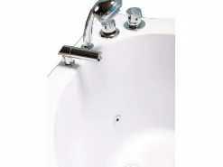 ELITESHOPPING Bañera De Hidromasaje|Bañera Rinconera|Bañera de hidromasaje 180 X 96 cm con frontal de cristal 9 jets - Jasmine