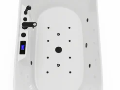Shower & Design Bañera de hidromasaje asimétrica blanca - 190 L - 180 x 80 x 74 cm - BOLAZA Blanco Sale