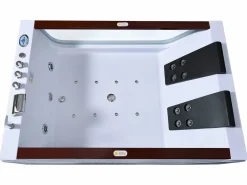 ELITESHOPPING Bañera De Hidromasaje|Bañera Rinconera|Bañera de hidromasaje blanca para 2 personas 180 X 120 cm 18 jets - Pearl
