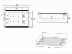 ELITESHOPPING Bañera De Hidromasaje|Bañera Rinconera|Bañera de hidromasaje blanca para 2 personas 180 X 120 cm 18 jets - Pearl