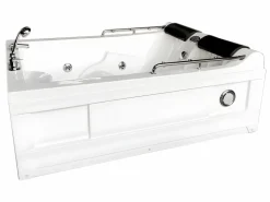ELITESHOPPING Bañera de hidromasaje blanca 175 X 132 cm Cromoterapia 14 jets - Calla Blanco Discount