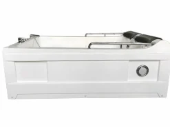 ELITESHOPPING Bañera de hidromasaje blanca 175 X 132 cm Cromoterapia 14 jets - Calla Blanco Discount