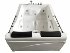 ELITESHOPPING Bañera de hidromasaje blanca 175 X 132 cm Cromoterapia 14 jets - Fleur Blanco Hot