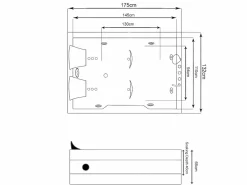 ELITESHOPPING Bañera de hidromasaje blanca 175 X 132 cm Cromoterapia 14 jets - Fleur Blanco Hot