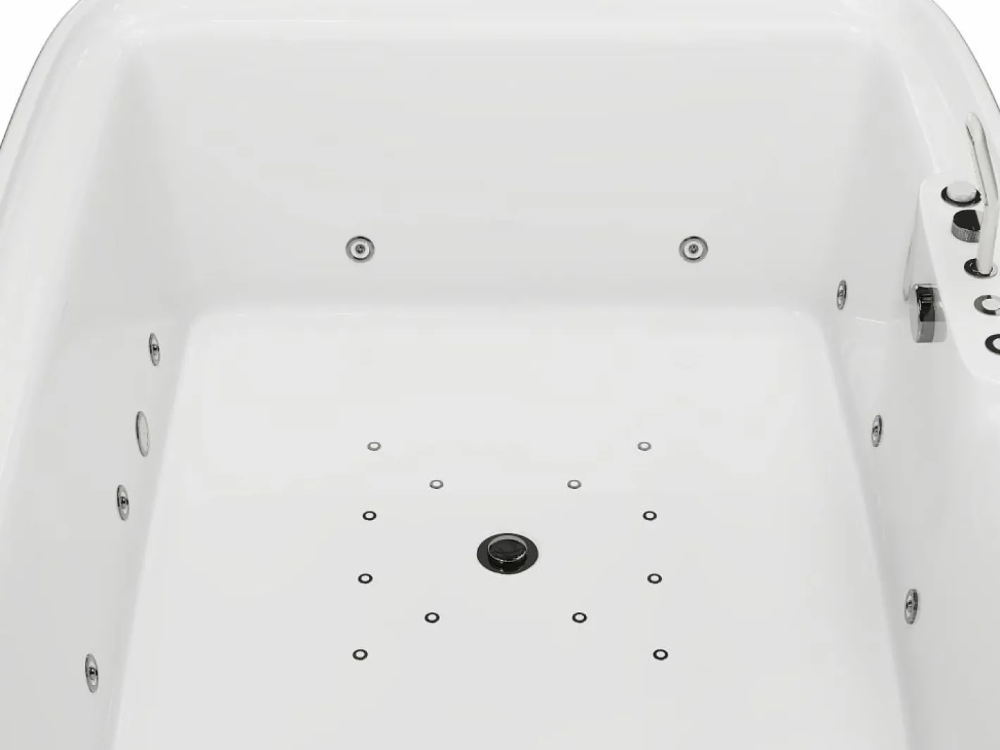 Bañera de hidromasaje blanca - 2 plazas - 390 L - 180 x 120 x 60 cm - VOLUTA^Shower & Design Outlet