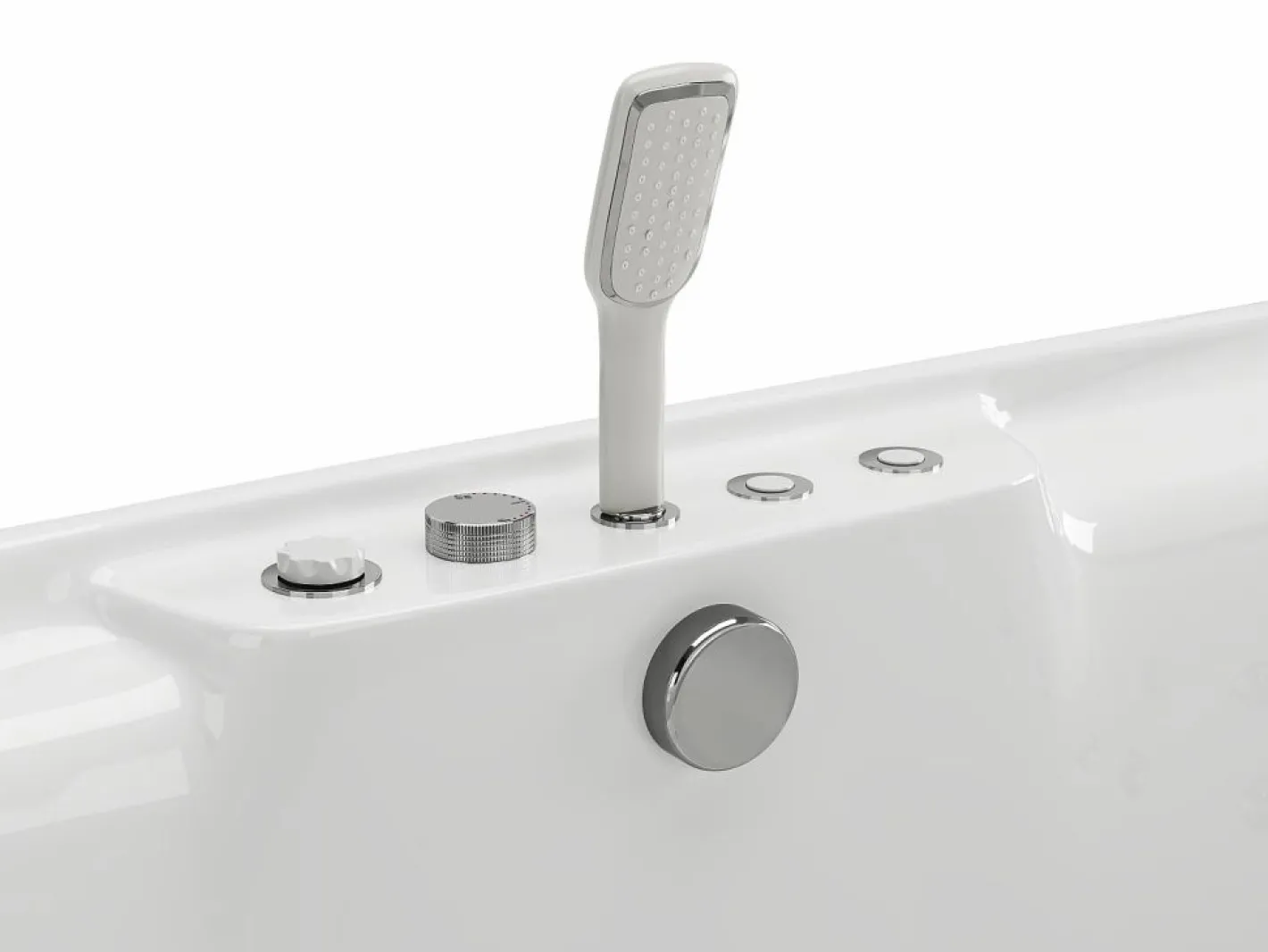 Bañera de hidromasaje blanca - 2 plazas - 390 L - 180 x 120 x 60 cm - VOLUTA^Shower & Design Outlet