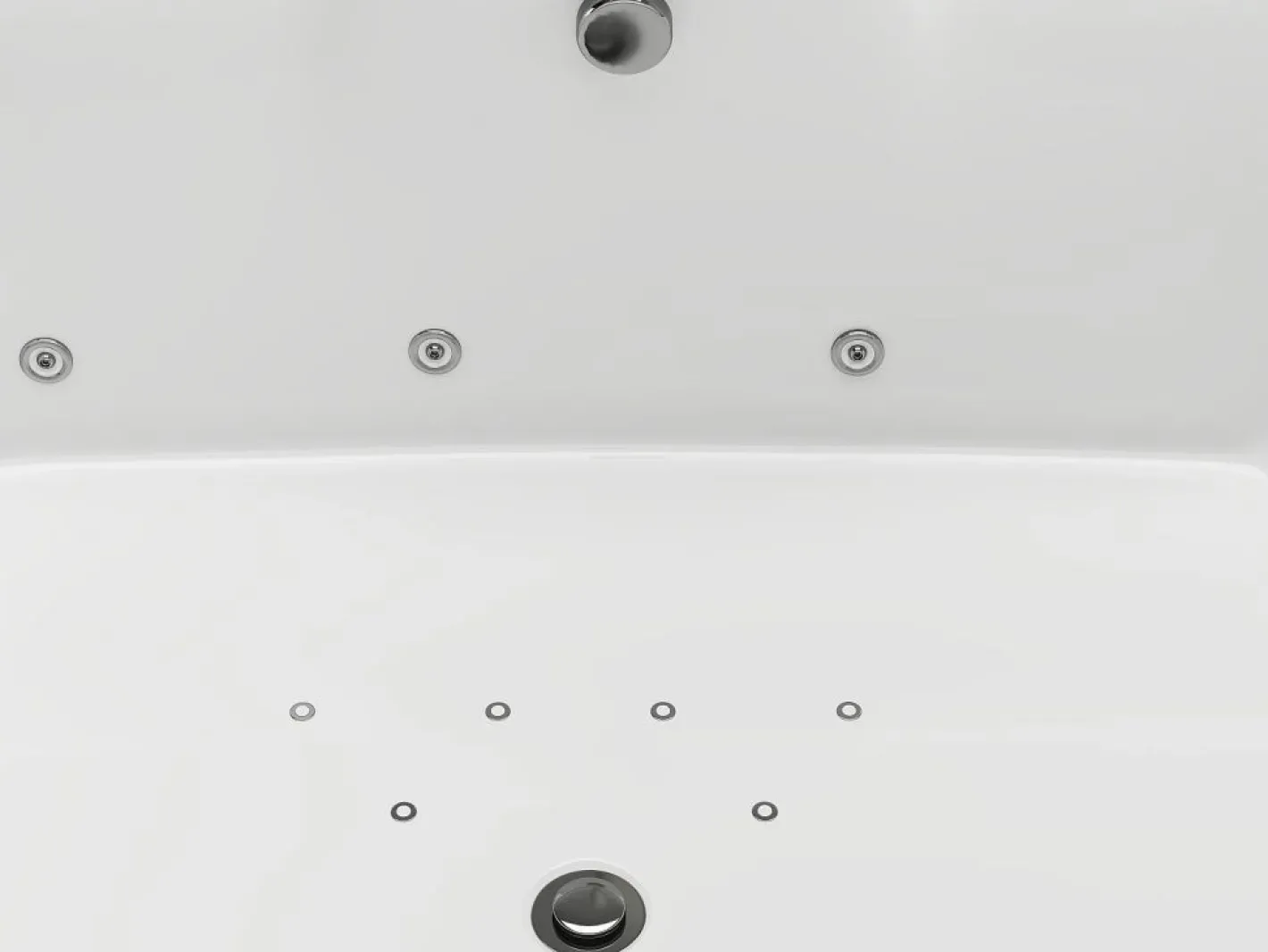 Bañera de hidromasaje blanca - 2 plazas - 390 L - 180 x 120 x 60 cm - VOLUTA^Shower & Design Outlet