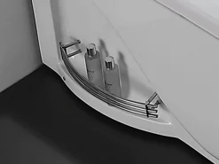 Shower & Design Bañera De Hidromasaje|Bañera Rinconera|Bañera de hidromasaje blanca - 2 plazas - 385 L - 181 x 121 x 65 cm - Ángulo izquierdo - RAFINA