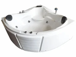 Bañera de hidromasaje blanca 150 X 150 cm para 2 personas 6 jets - Anemone^ELITESHOPPING Discount
