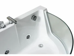 Bañera de hidromasaje con cristal panorámico 170 X 80 cm 6 jets - Lotus^ELITESHOPPING Discount