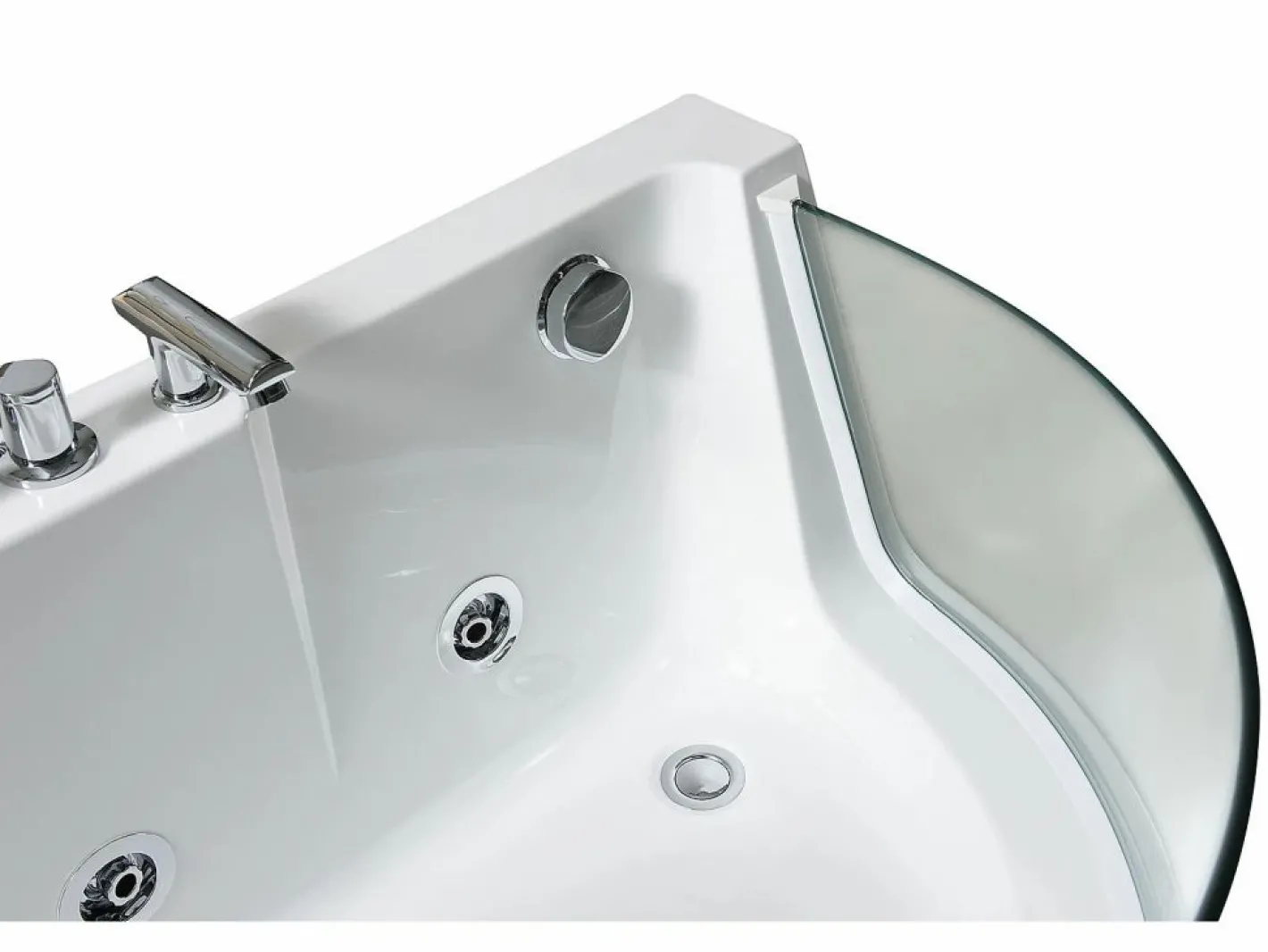 Bañera de hidromasaje con cristal panorámico 170 X 80 cm 6 jets - Lotus^ELITESHOPPING Discount