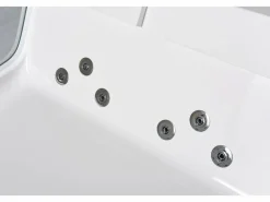 ELITESHOPPING Bañera de hidromasaje con cristal panorámico 170 X 120 cm 8 jets - Gemma Blanco Outlet