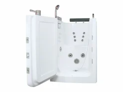Bañera de hidromasaje con puerta - 1 plaza - 220L - 101,5 x 69 x 99 cm - BARUVA^Shower & Design Clearance