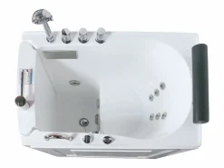 Bañera de hidromasaje con puerta - 1 plaza - 220L - 101,5 x 69 x 99 cm - BARUVA^Shower & Design Clearance