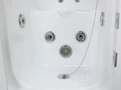 Bañera de hidromasaje con puerta - 1 plaza - 220L - 101,5 x 69 x 99 cm - BARUVA^Shower & Design Clearance