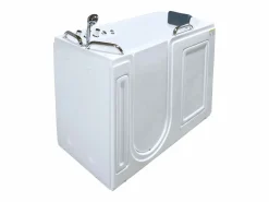 Shower & Design Bañera de hidromasaje con puerta - 1 plaza - 355L - 134,5 x 67,3 x 106 cm - BURAM Blanco Online