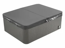 VOGUE SPA Bañera De Hidromasaje De Exterior|Bañera de hidromasaje de 3 plazas perlado con cubierta, 65 chorros, Ancho 210 x Prof. 158 x Alt. 73 cm, motor BALBOA, FIDJI