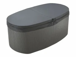 VOGUE SPA Bañera de hidromasaje de 2 plazas con cubierta, 14 chorros, Ancho 210 x Prof. 110 x Alt. 74 cm, sistema BALBOA, SAMOA IV Blanco