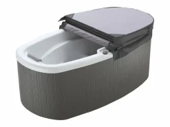 VOGUE SPA Bañera de hidromasaje de 2 plazas con cubierta, 14 chorros, Ancho 210 x Prof. 110 x Alt. 74 cm, sistema BALBOA, SAMOA IV Blanco