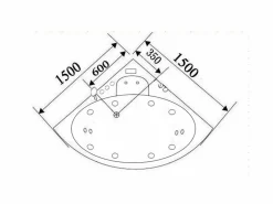 ELITESHOPPING Bañera De Hidromasaje|Bañera Rinconera|Bañera de hidromasaje negra 150 X 150 cm Cromoterapia 14 jets - Verbena