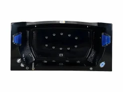 Bañera de hidromasaje negra 180 X 90 cm frontal de cristal 14 jets - Cherry^ELITESHOPPING Online