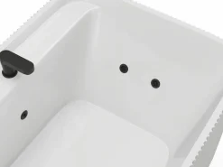 Shower & Design Bañera De Hidromasaje|Bañera de hidromasaje rayada blanca - 265 L - 170 x 80 x 58 cm - SIZORA