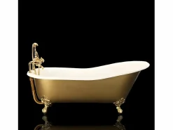 ROGIER & MOTHES Bañera Con Patas|Bañera de Hierro ASHFORD GOLD dorada 156 cm