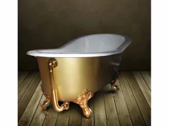 ROGIER & MOTHES Bañera Con Patas|Bañera de Hierro ASHFORD GOLD dorada 156 cm