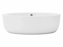 Shower & Design Bañera de pie ovalada blanca de 206 L, 185 x 91 x 58 cm, MARMATI Blanco Sale