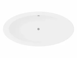 Shower & Design Bañera de pie ovalada blanca de 206 L, 185 x 91 x 58 cm, MARMATI Blanco Sale