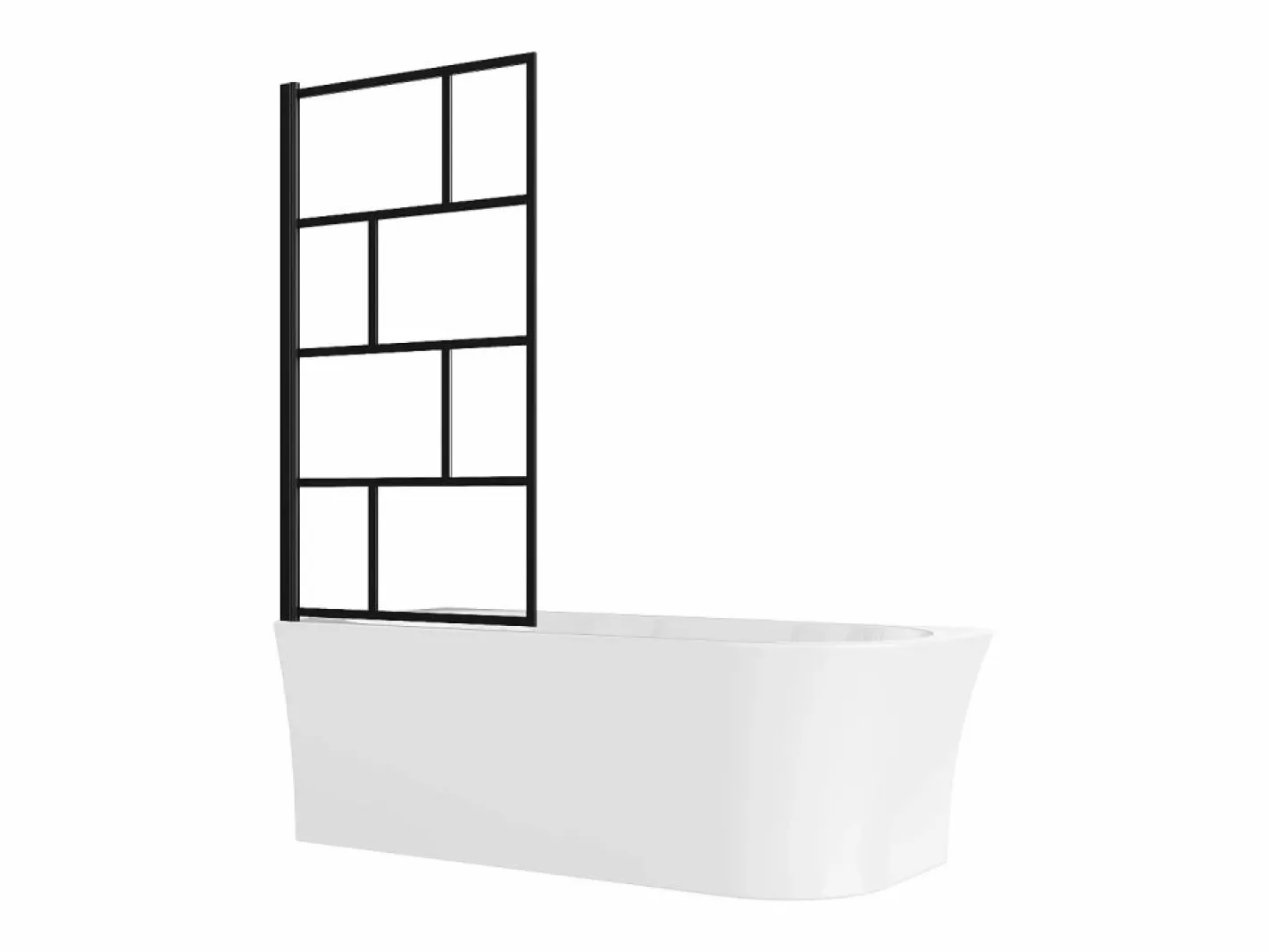 Shower & Design Bañera Rinconera|Bañera Ducha|Bañera ducha con mampara giratoria - 201 L - Ángulo izquierdo - PONTICOLA