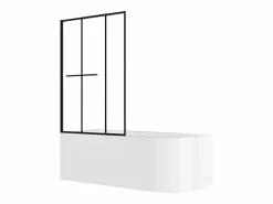Shower & Design Bañera ducha con toallero, 240 L, ángulo izquierdo, ANIKA Blanco Online